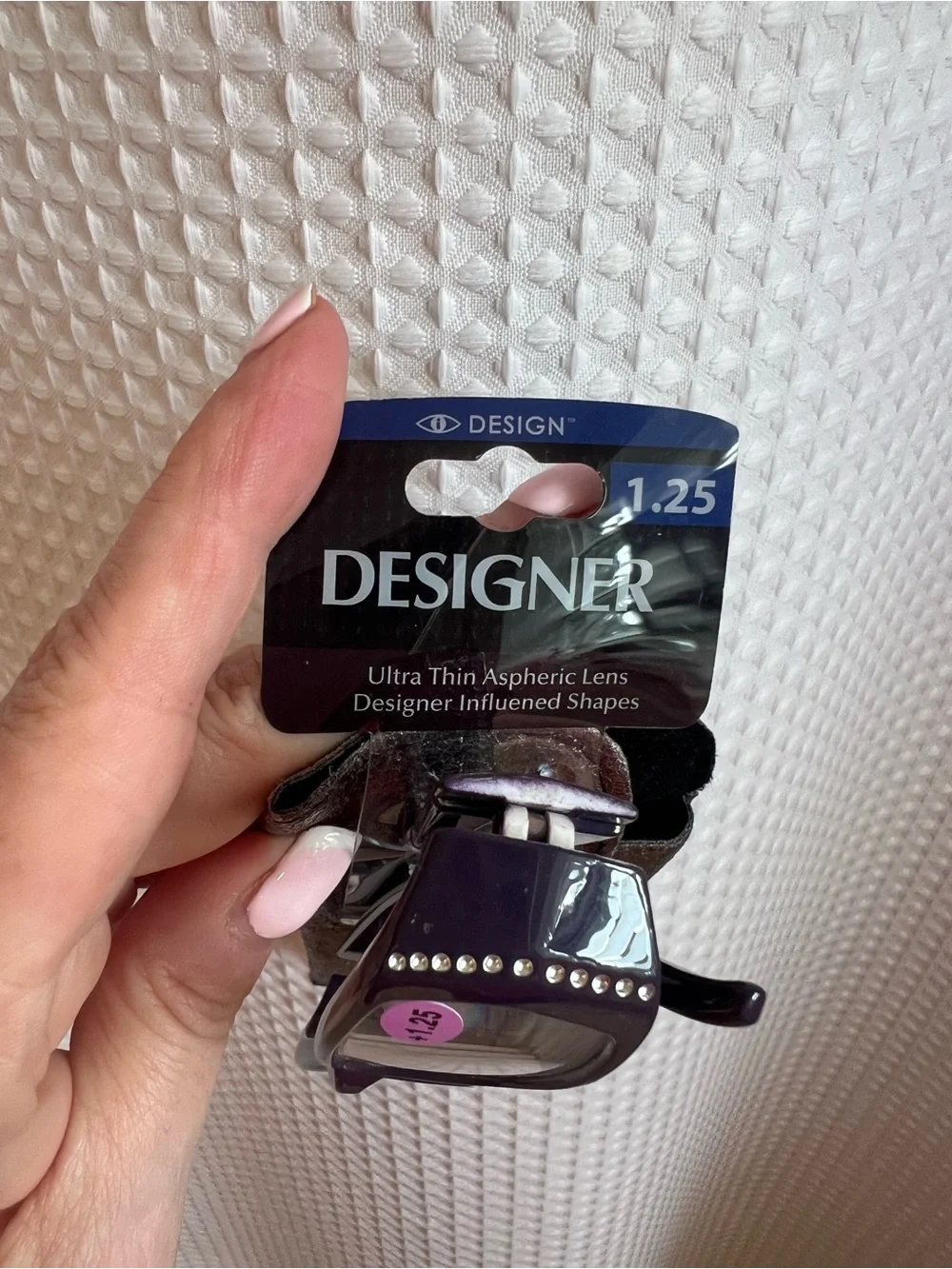 Designers Originals Purple Reading Glasses with Metallic Brown Case